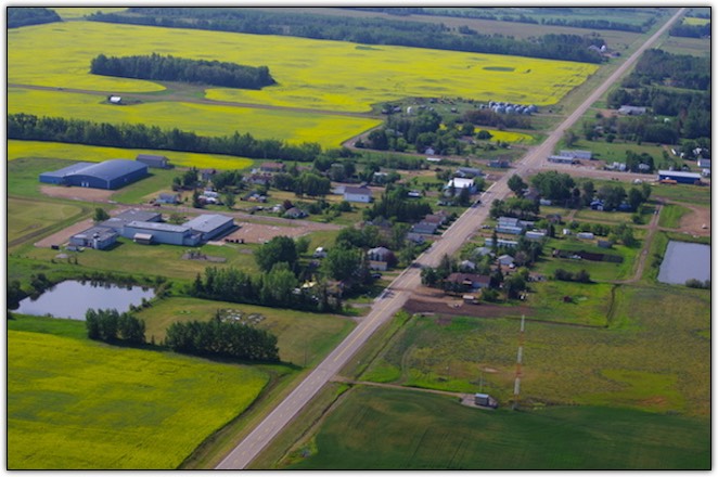 Eaglesham Alberta From the air